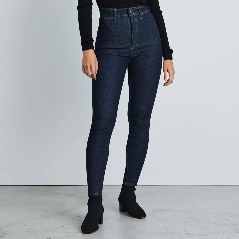 Everlane NEW Womens Dark Blue High Rise Jeans Size 27 Minimalist Staple Classic